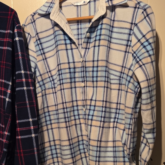 2 For 1 Lee Women's Plaid Button Down Shirts - Navy and Light Blue - Picture 8 of 8